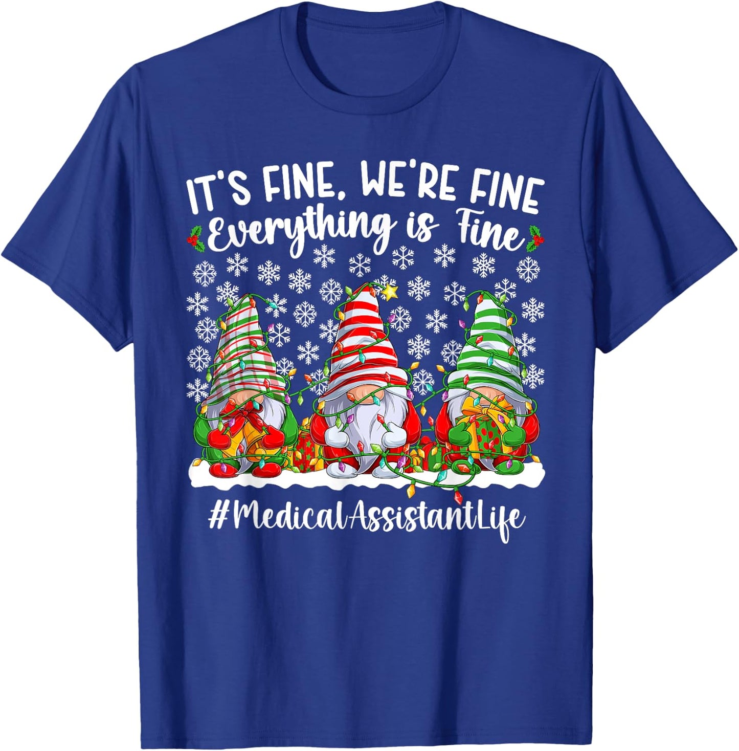 Funny Medical Assistant Christmas Med Assistant Xmas Party T-Shirt - T-Shirt | Royal