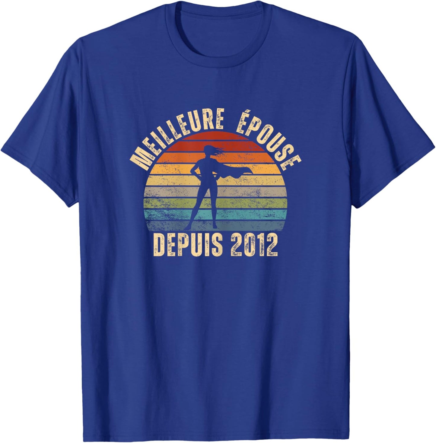 Best Wife Since 2012 Wedding Anniversary for Couple T-Shirt - T-Shirt | Royal