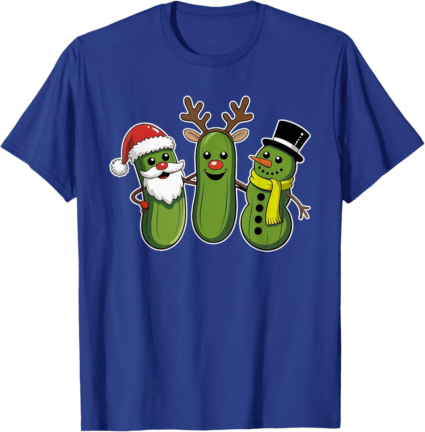 Pickle Christmas Funny Xmas Pickle Lover Men Women Kids T-Shirt - T-Shirt | Royal
