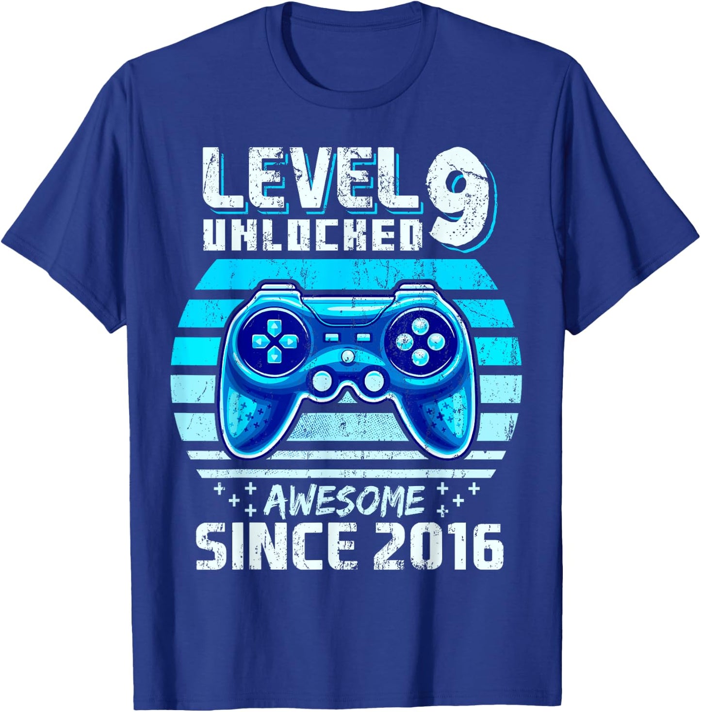 9th Birthday Boy Level 9 Gamer 9 Year Video Game Party T-Shirt - T-Shirt | Royal