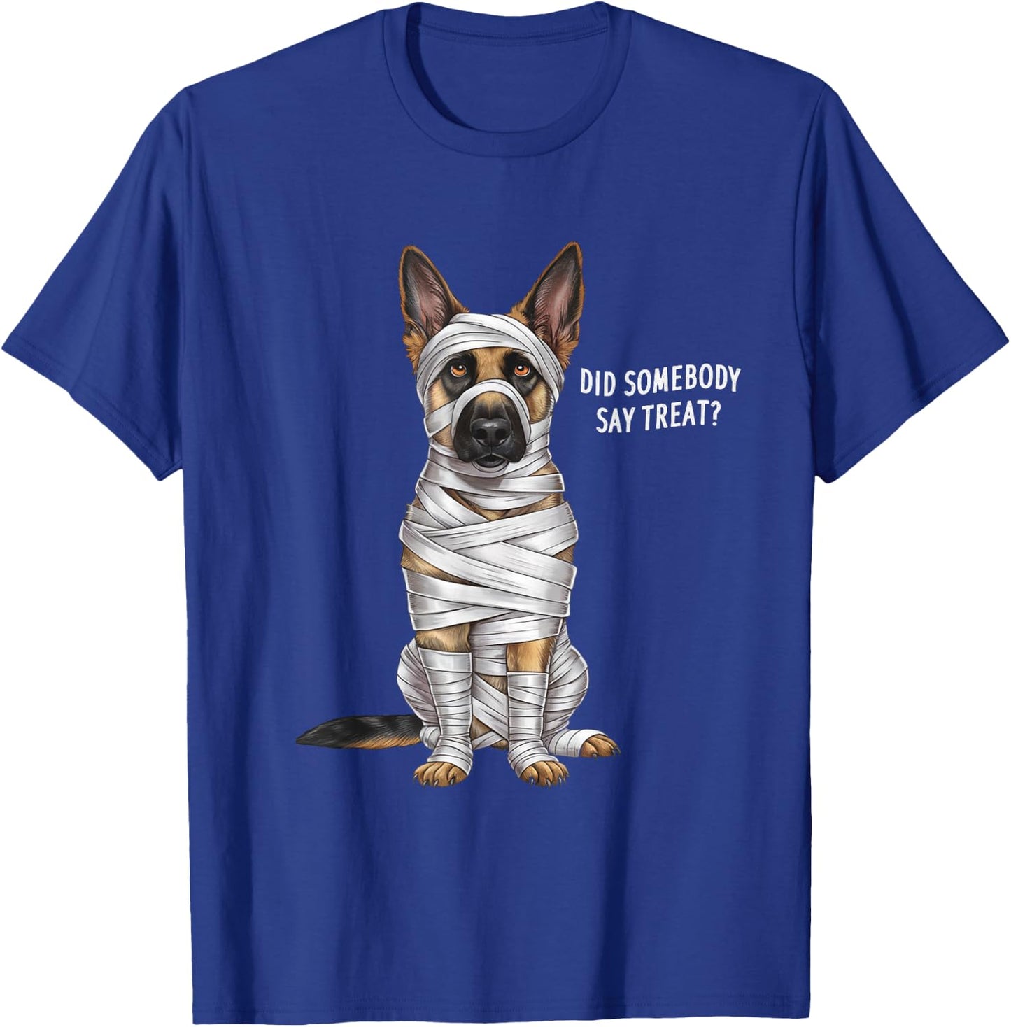 German Shepherd Mummy Halloween Dog T-Shirt - T-Shirt | Royal