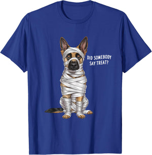 German Shepherd Mummy Halloween Dog T-Shirt - T-Shirt | Royal