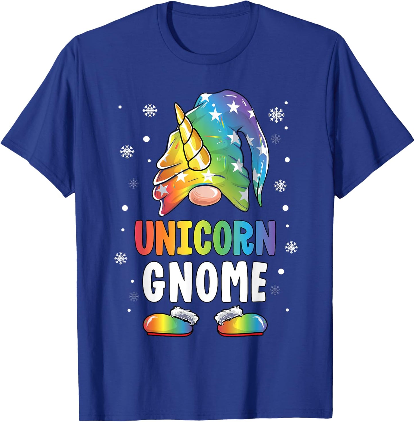 Gnome Unicorn Shirt Family Matching Group Christmas Girls T-Shirt - T-Shirt | Royal