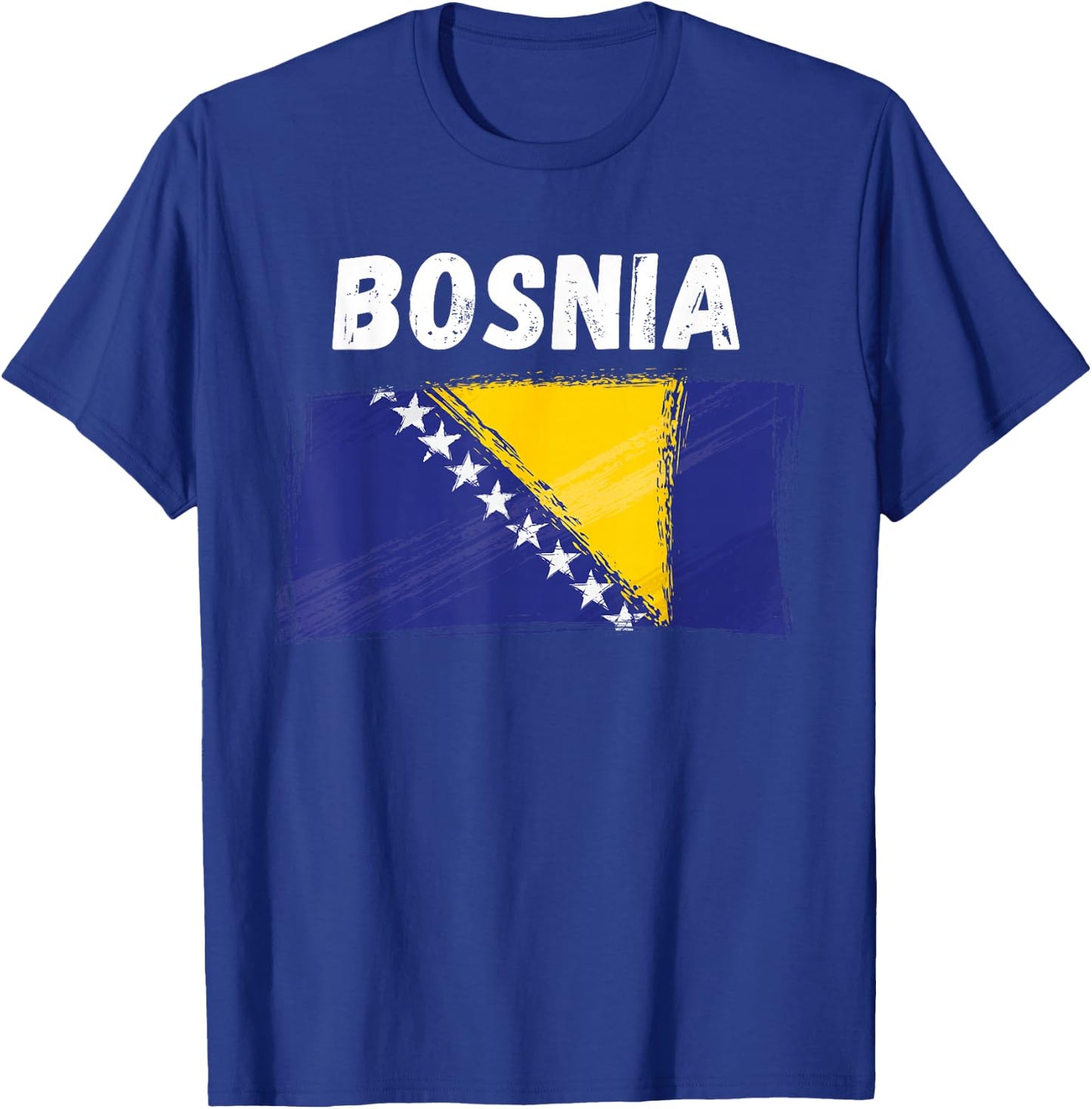 Bosnien Flagge Urlaub Vintage Grunge Bosnische Flagge T-Shirt - T-Shirt | Royal