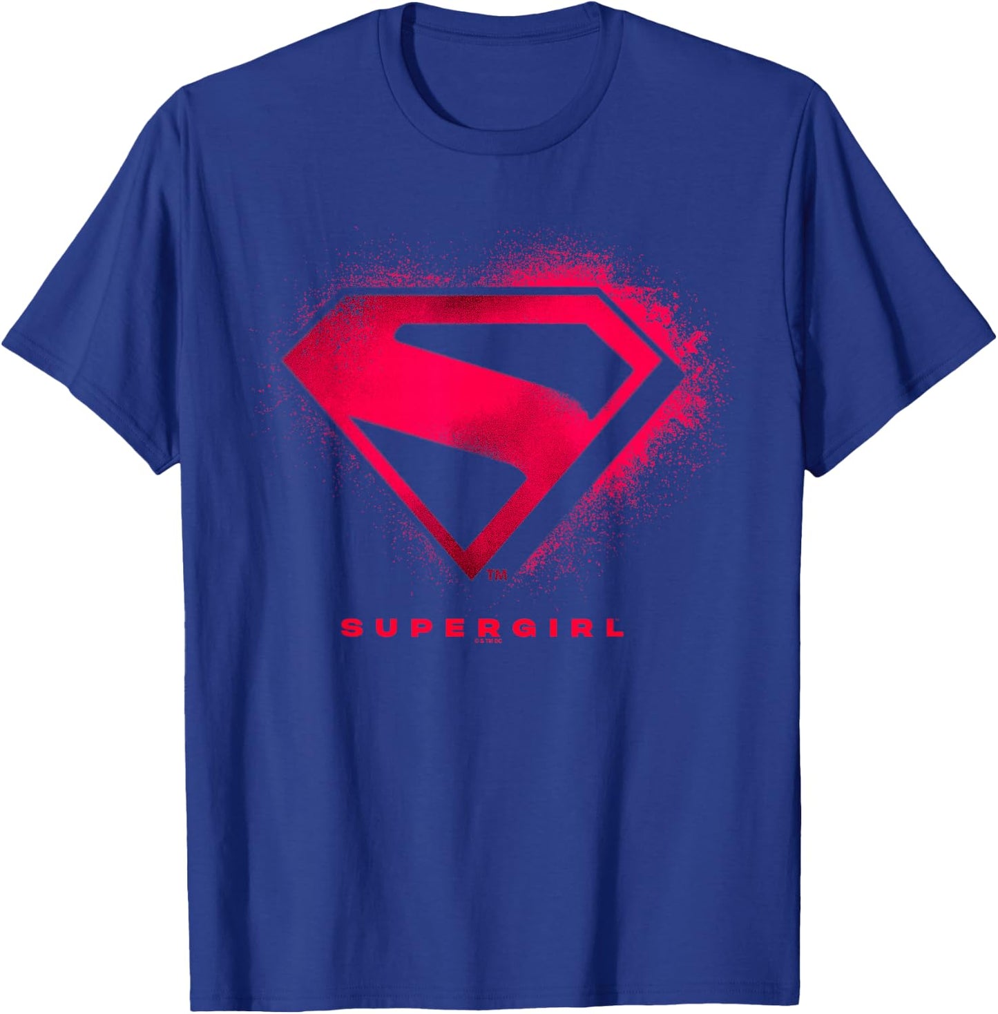 Supergirl (2026) S-Shield Spraypainted Chest Emblem Logo T-Shirt - T-Shirt | Royal