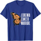 Leukemia Cancer Awareness Butterfly Warrior Orange Ribbon T-Shirt - T-Shirt | Royal