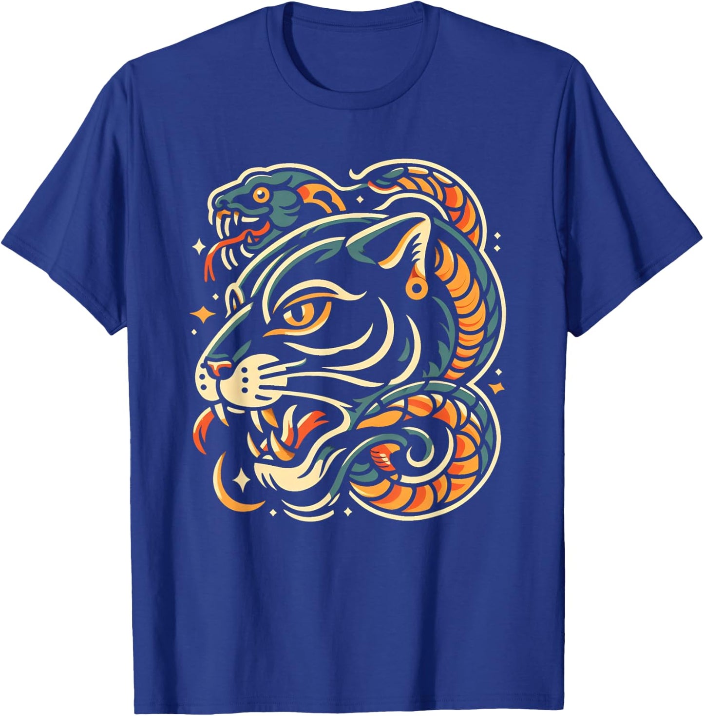 Snake And Panther Traditional Tattoo Artist Ink Tattooist T-Shirt - T-Shirt | Royal