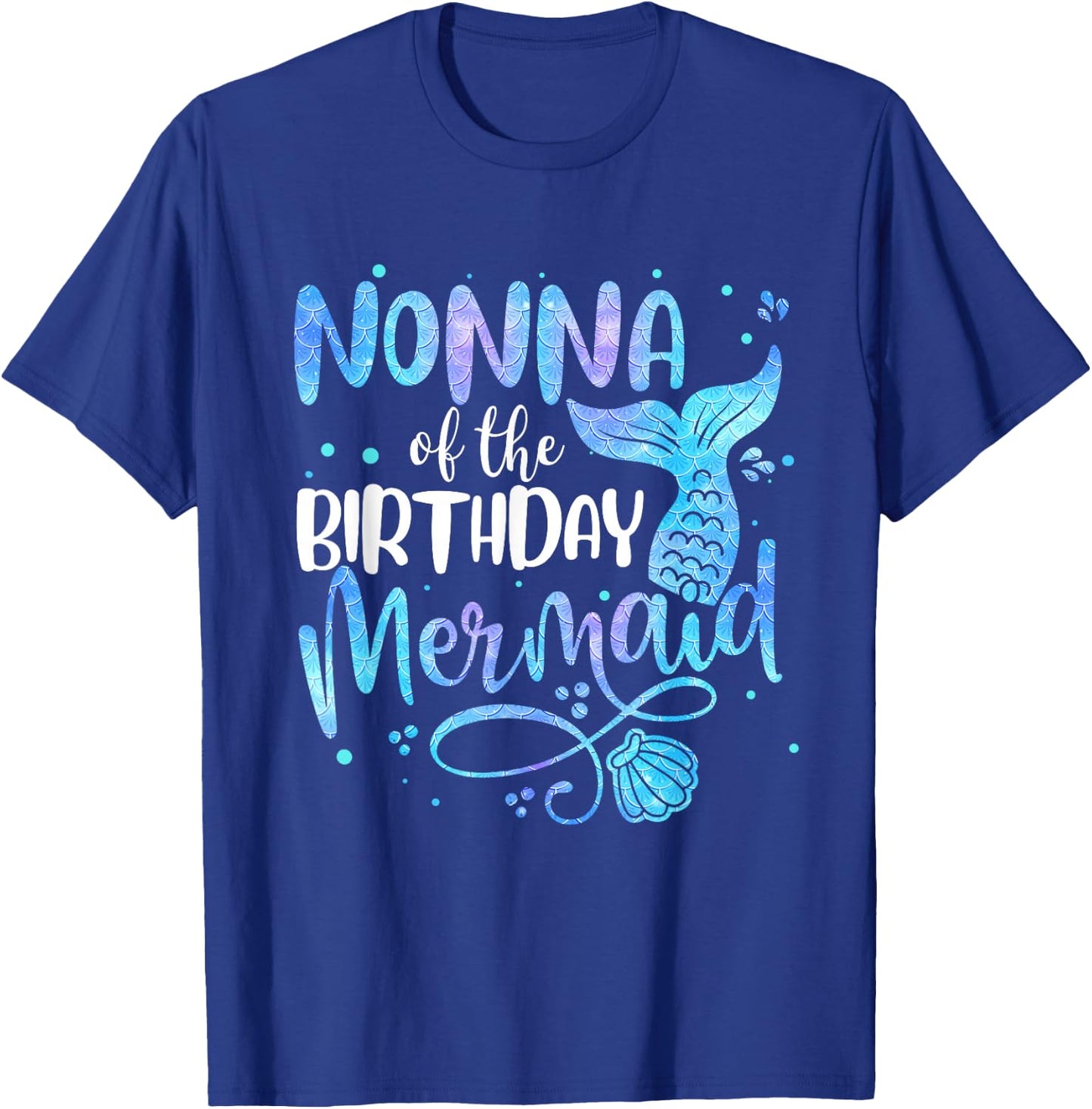 Nonna Of The Birthday Mermaid Family Matching Party Squad T-Shirt - T-Shirt | Royal