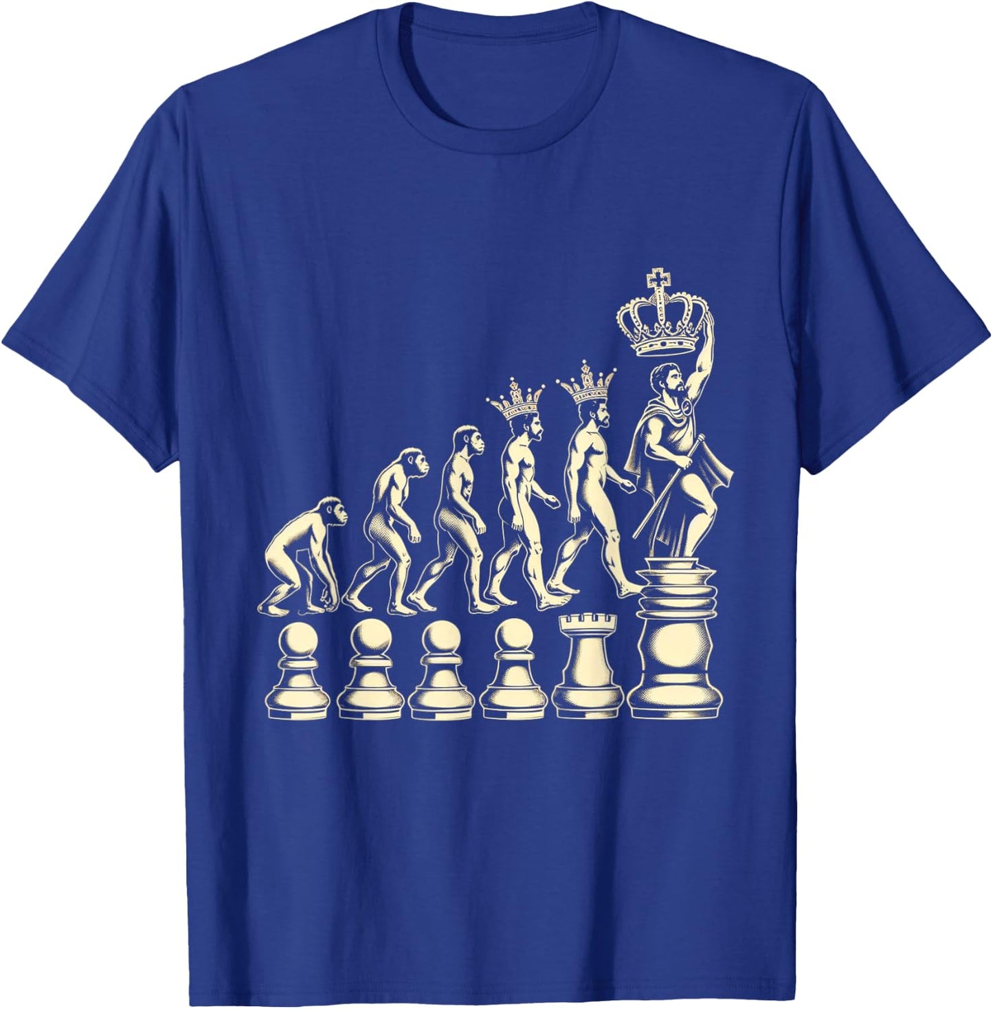 Chess Evolution of Man from Pawn to King T-Shirt - T-Shirt | Royal