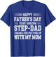Happy Fathers Day Amazing Step Dad Shirt Funny Men Stepdad T-Shirt - T-Shirt | Royal