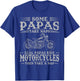 Real Papas Ride Motorcycles Then Take Naps Funny Biker Rider T-Shirt - T-Shirt | Royal