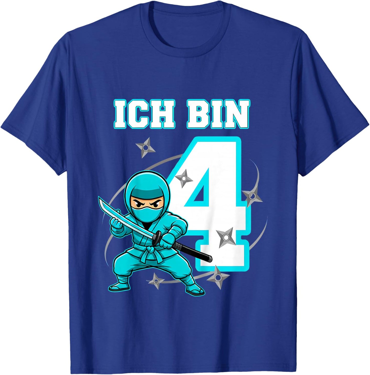 Ich Bin 4 Ninja Geburtstag 4 Jahre Junge Karate T-Shirt - T-Shirt | Royal