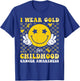 Retro I Wear Gold For Childhood Cancer Awareness Kids T-Shirt - T-Shirt | Royal