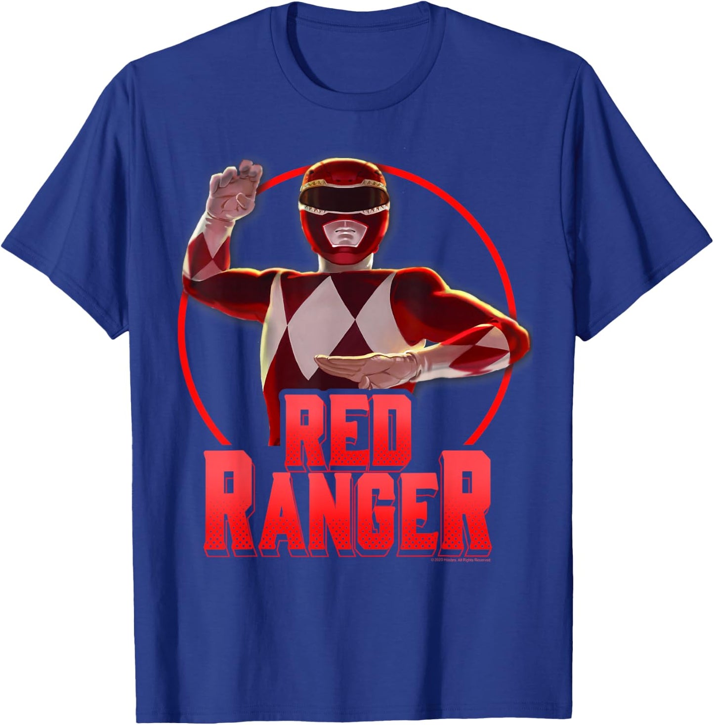 Power Rangers Red Ranger Karate Action Circle Portrait T-Shirt - T-Shirt | Royal