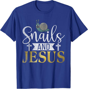 Snails and Jesus Snail T-Shirt - T-Shirt | Royal