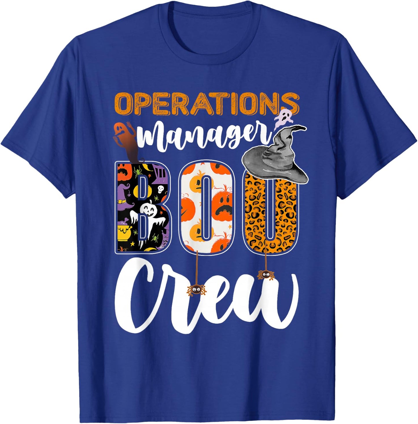 Operations Manager Boo Crew Halloween Matching Supervisor T-Shirt - T-Shirt | Royal