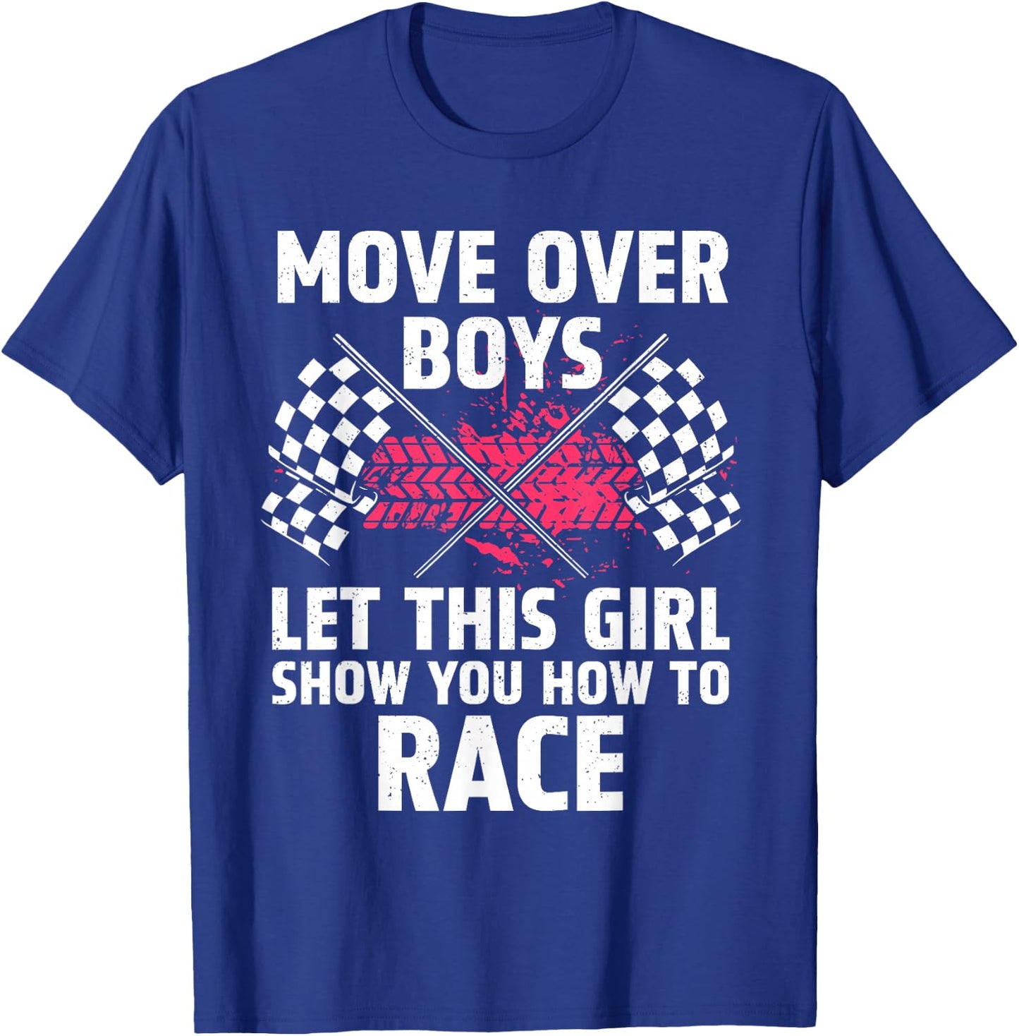 Car Racing Art Girls Race Track Race Car Driver T-Shirt - T-Shirt | Royal