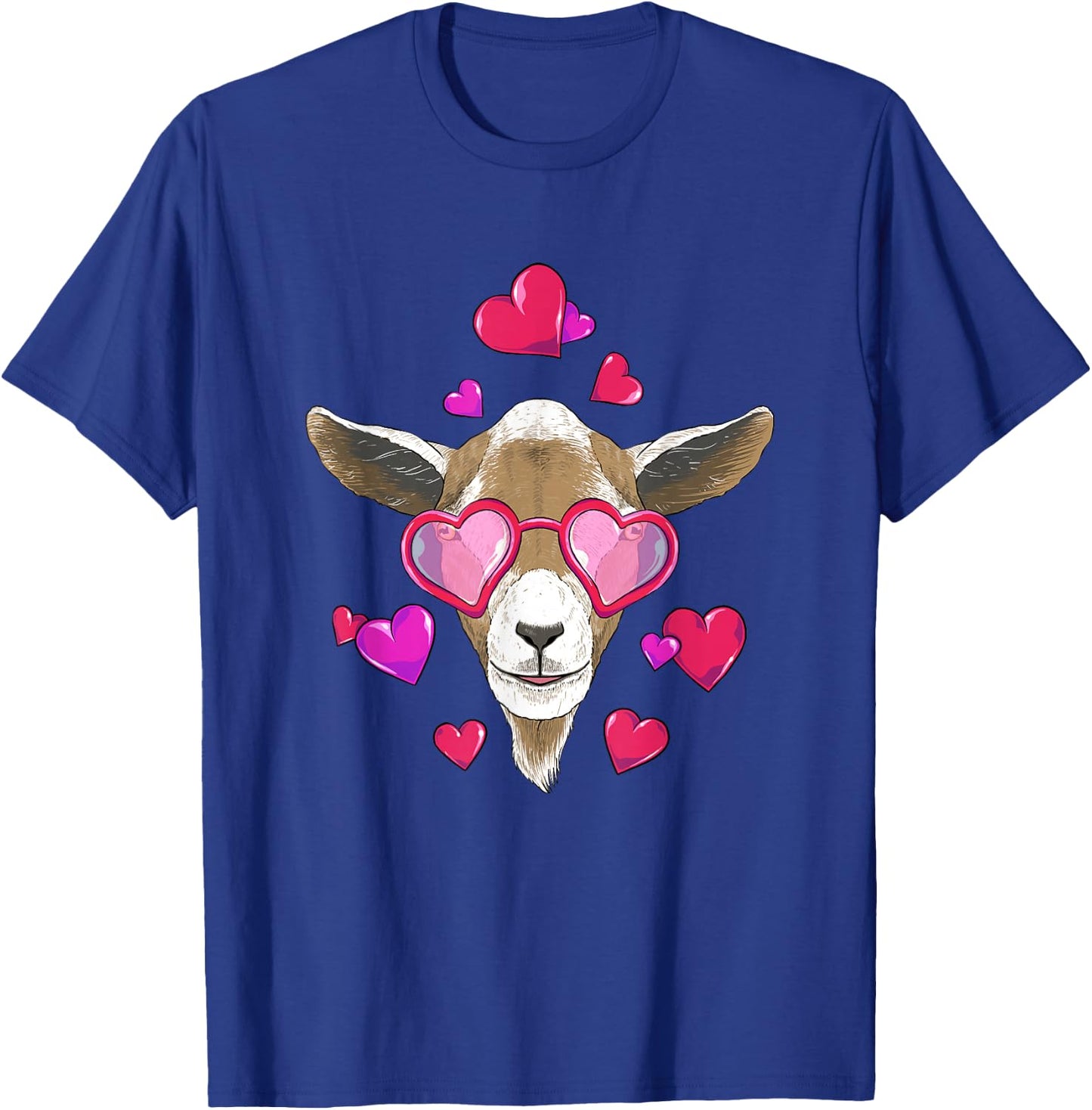 Valentines Goat - Farm Animal Lover Goats Rancher Farming T-Shirt - T-Shirt | Royal