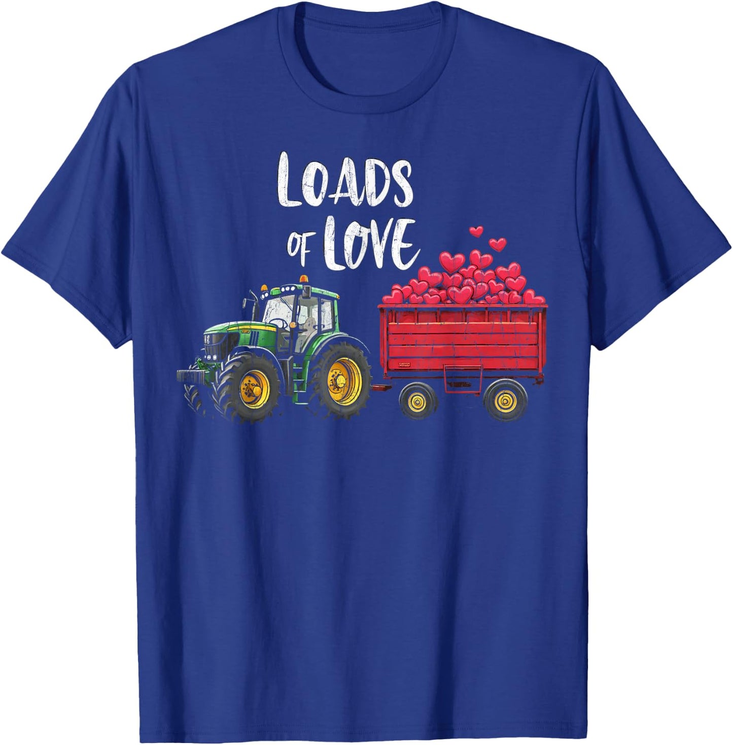 Valentines Day for Toddler Boys Tractor Loads of Love T-Shirt - T-Shirt | Royal