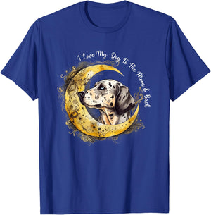 Girls Love My Dog To The Moon Catahoula Leopard Dog T-Shirt - T-Shirt | Royal