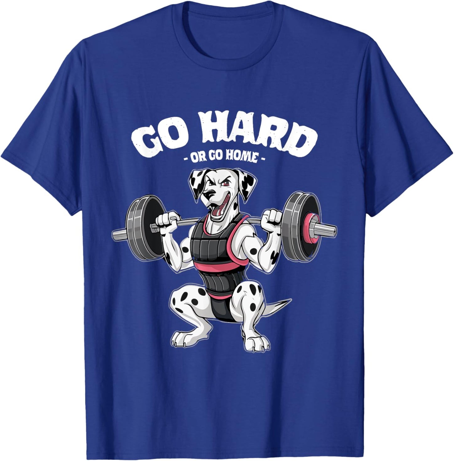 Dalmatian Dog Muscle Training Weightlifting Fitness in Gym Women Kids T-Shirt - T-Shirt | Royal