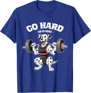 Dalmatian Dog Muscle Training Weightlifting Fitness in Gym Women Kids T-Shirt - T-Shirt | Royal