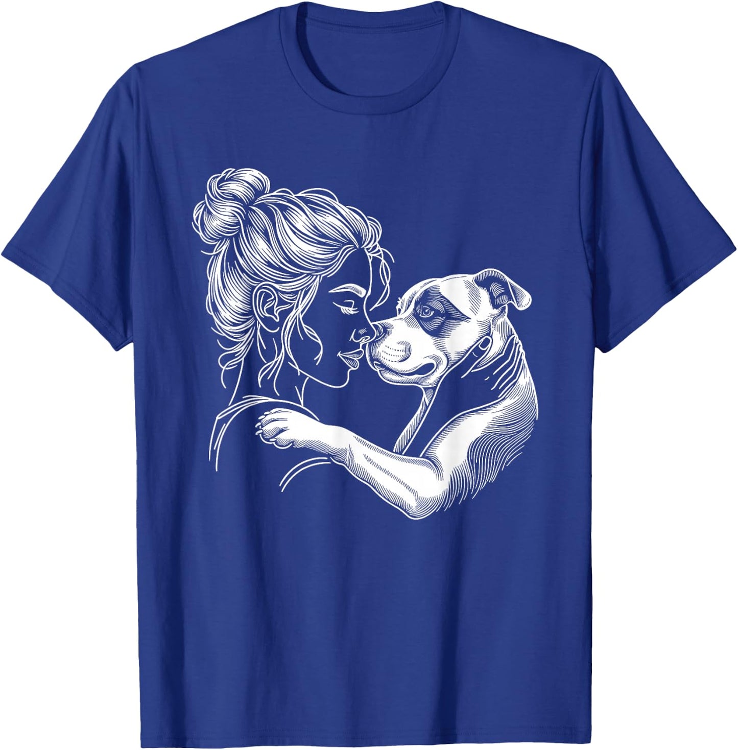 Staffordshire Bull Terrier Dog Mom Women Mother's Day T-Shirt - T-Shirt | Royal