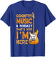 Country Music And Whiskey Bourbon Scotch Lover Drinking T-Shirt - T-Shirt | Royal