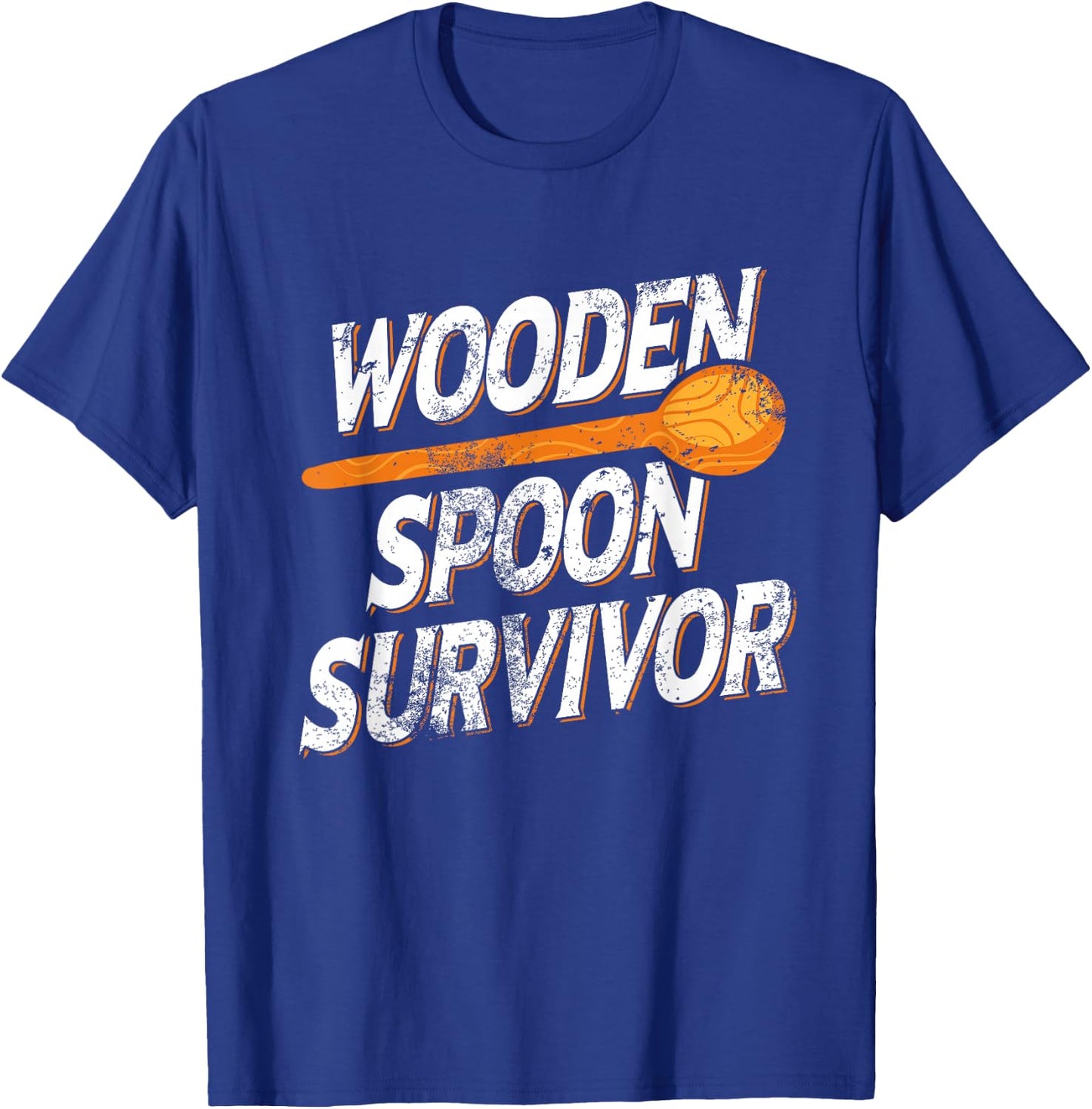 Funny Retro Vintage Wooden Spoon Survivor T-Shirt - T-Shirt | Royal