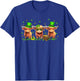 Highland Cow Print St Patricks Day Shamrock Irish Holiday T-Shirt - T-Shirt | Royal