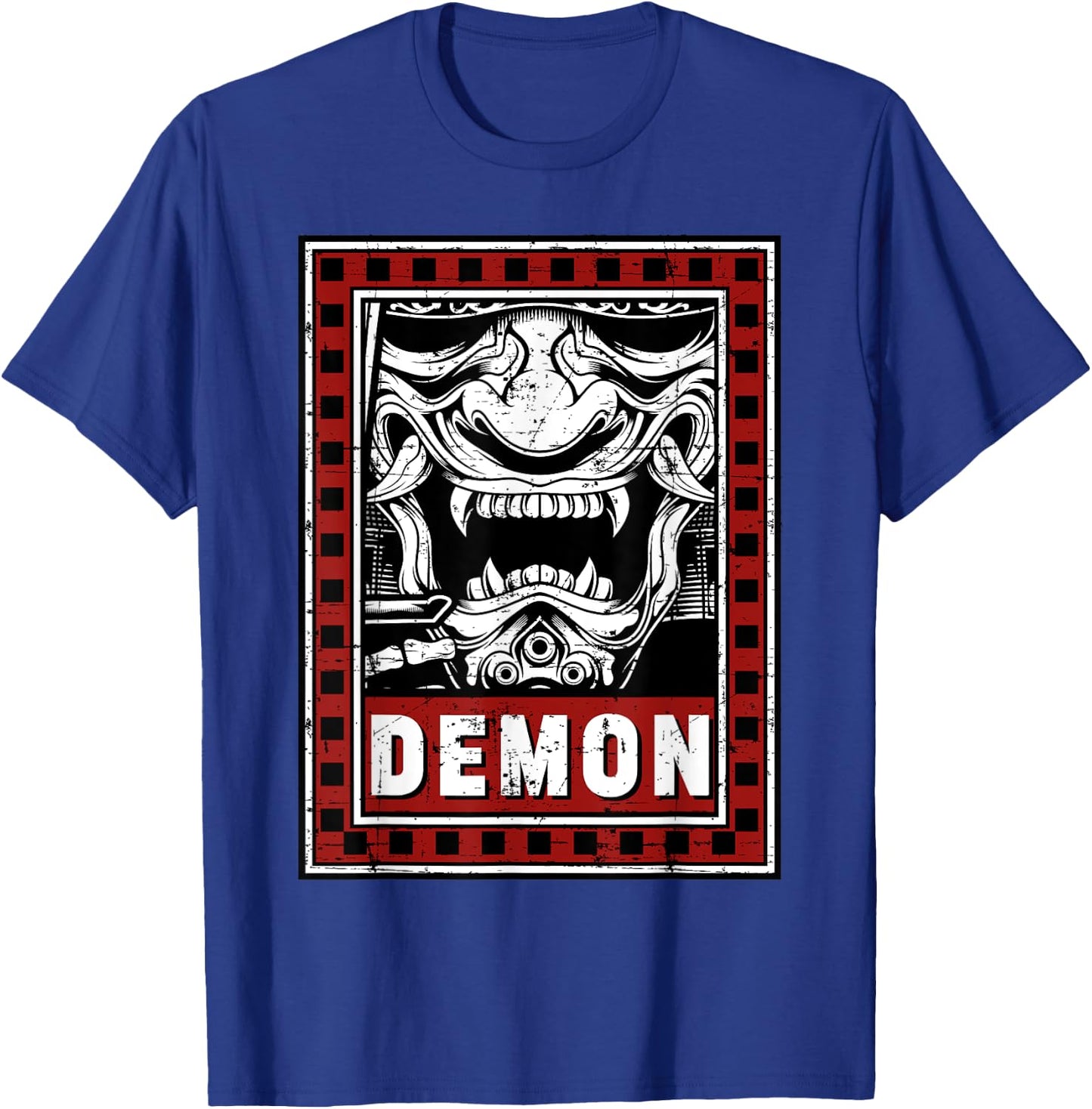 Japanese Demon Harajuku Oni Face Mask T-Shirt - T-Shirt | Royal