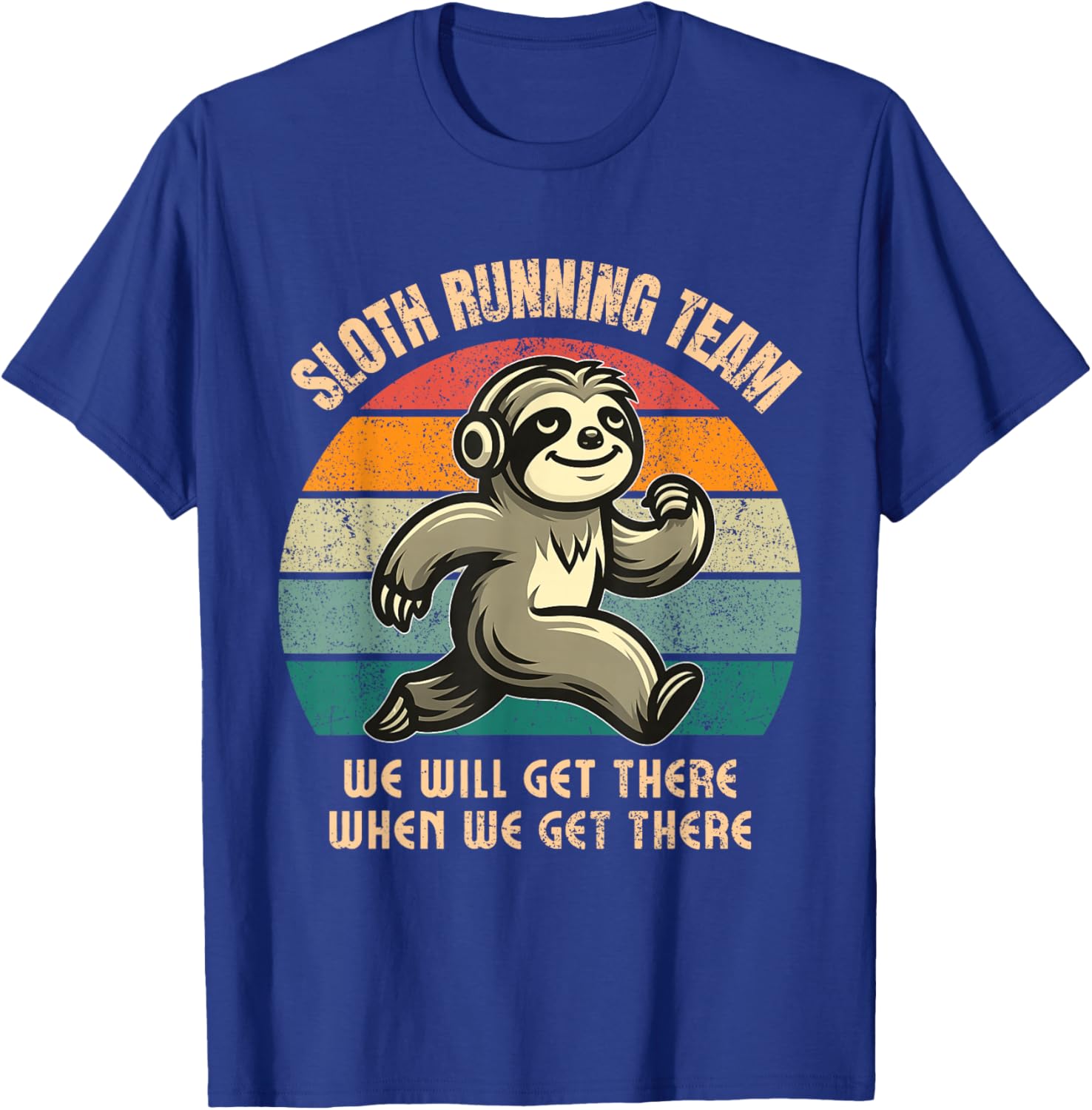 Sloth Running Team. 13.1 Miles Half Marathon. Slow Runner T-Shirt - T-Shirt | Royal