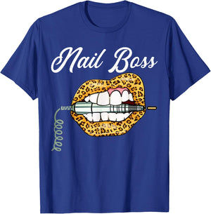Nail Boss Nail Art Nails Artists specialising Salon Squad T-Shirt - T-Shirt | Royal