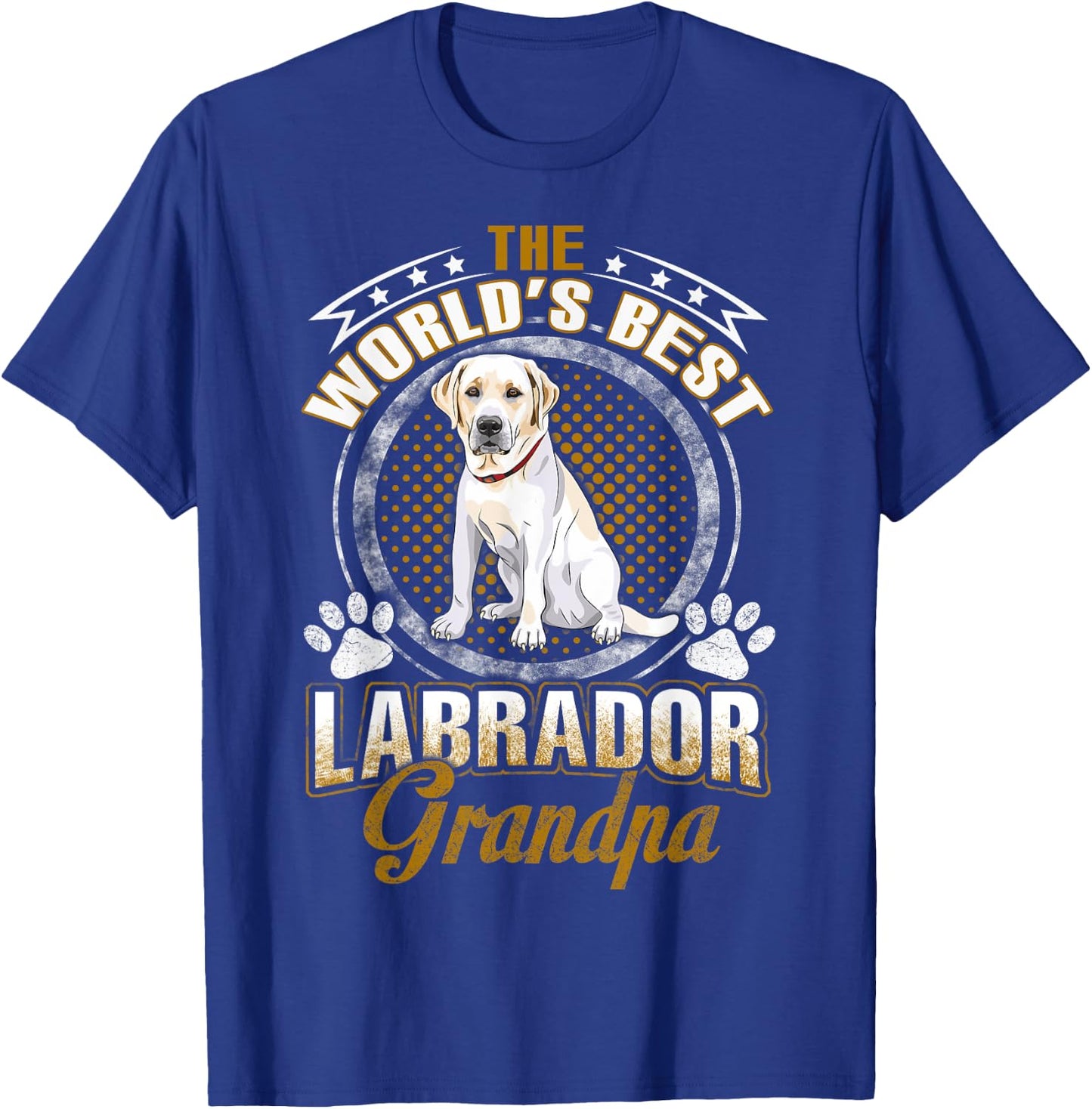 Labrador Retriever Shirt World's Best Labrador Grandpa T-Shirt - T-Shirt | Royal