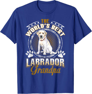 Labrador Retriever Shirt World's Best Labrador Grandpa T-Shirt - T-Shirt | Royal