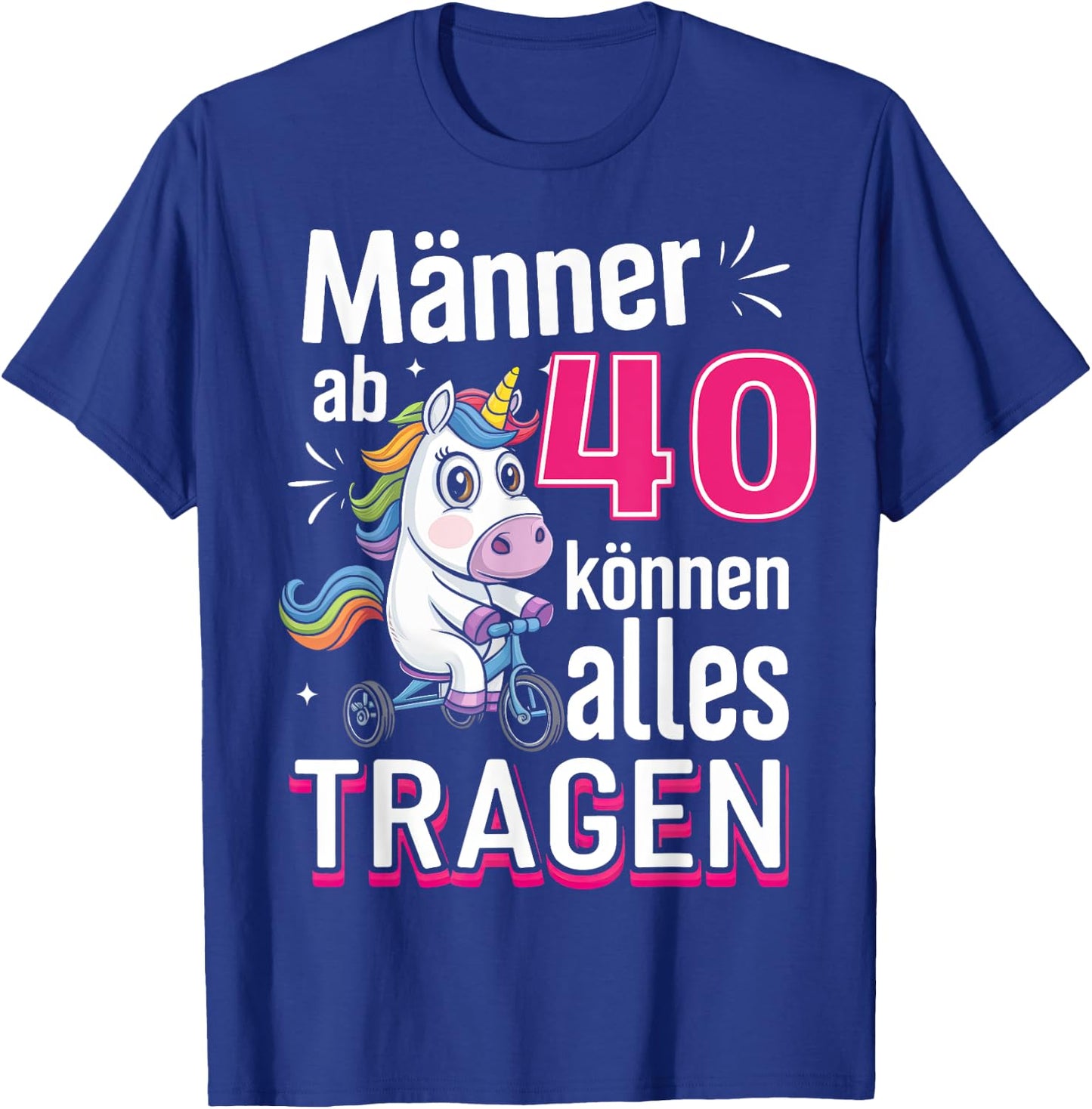 40th Birthday Man Men from 40 Years Saying Funny , black T-Shirt - T-Shirt | Royal