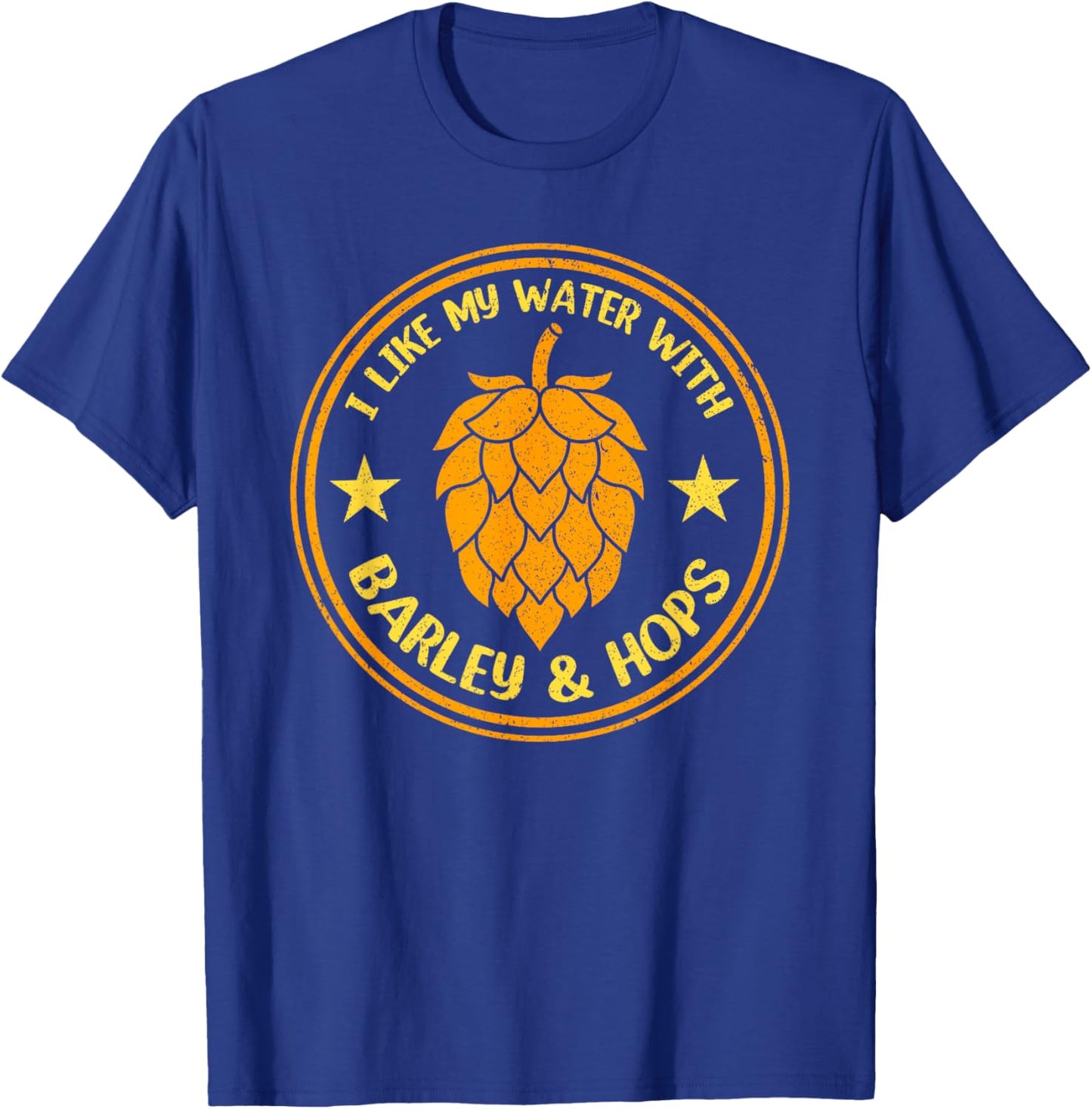 I like my Water with Barley Hops Vintage Craft Beer Brewery T-Shirt - T-Shirt | Royal