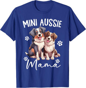 Mini Australian Shepherd Dog Mom World's Best Aussie Mom Men Women T-Shirt - T-Shirt | Royal