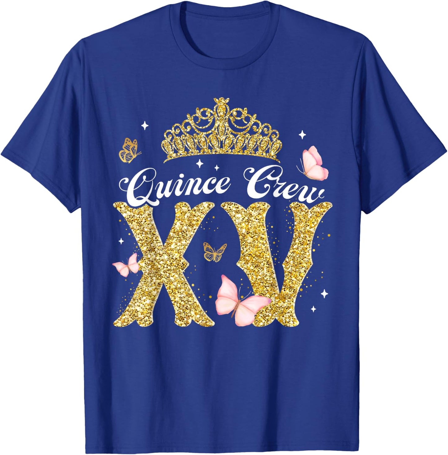 15 Year Old Birthday Decorations Mis Quince Crew Squadv T-Shirt - T-Shirt | Royal