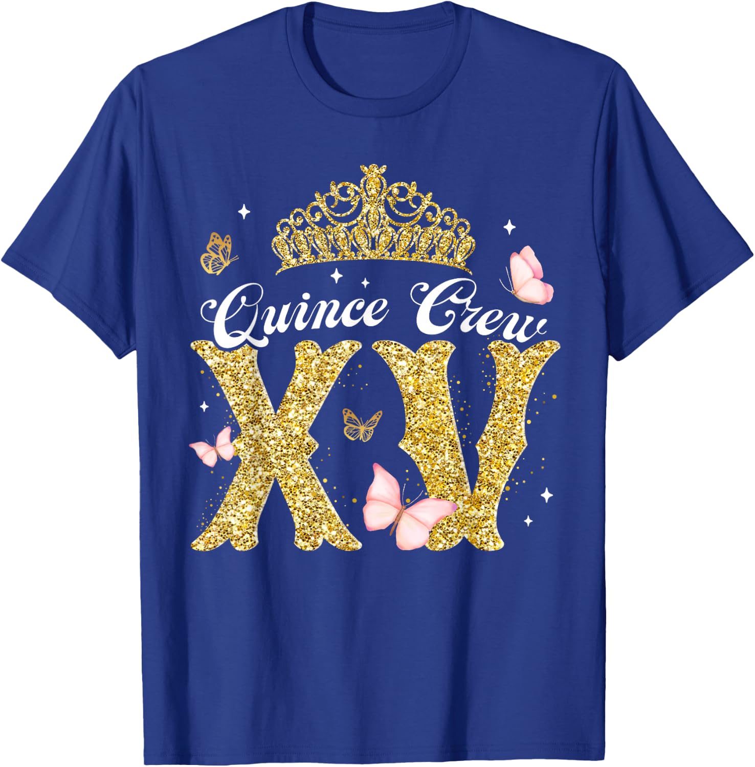 15 Year Old Birthday Decorations Mis Quince Crew Squadv T-Shirt - T-Shirt | Royal