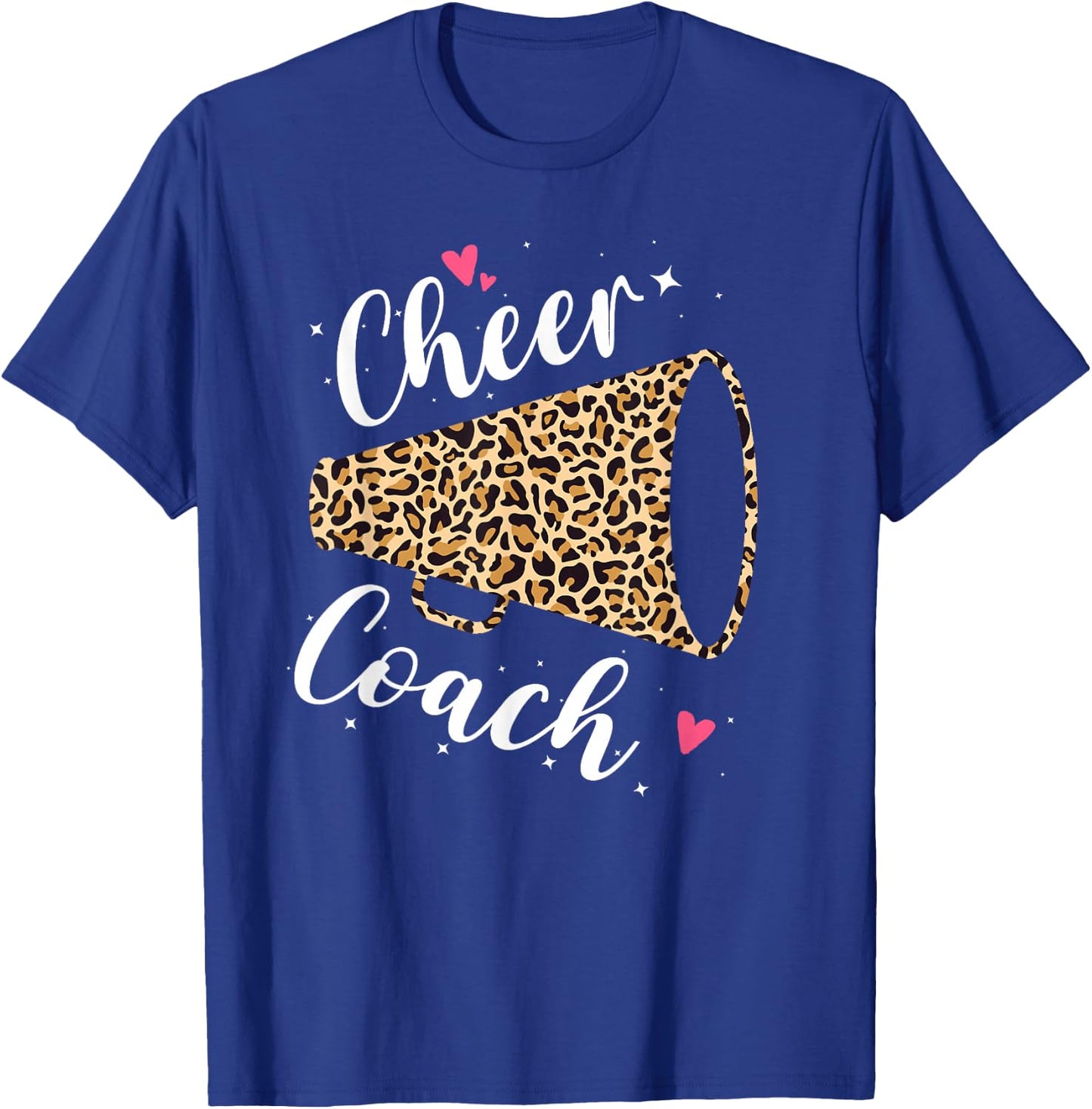 Leopard Cheer Coach Cheerleading Cheerleader Appreciation T-Shirt - T-Shirt | Royal