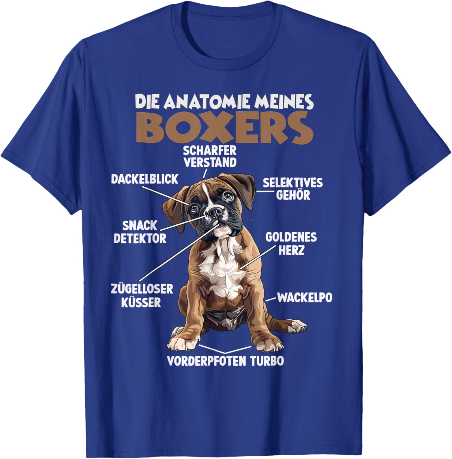 German Boxer T Gassi Motif Dog Holder Boxer Dog Walking , black T-Shirt - T-Shirt | Royal