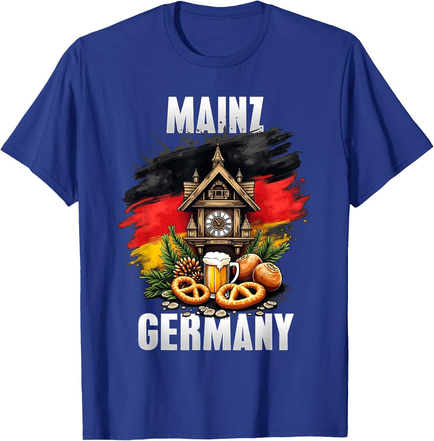 Mainz Germany Souvenir German Flag Oktoberfest Travel T-Shirt - T-Shirt | Royal
