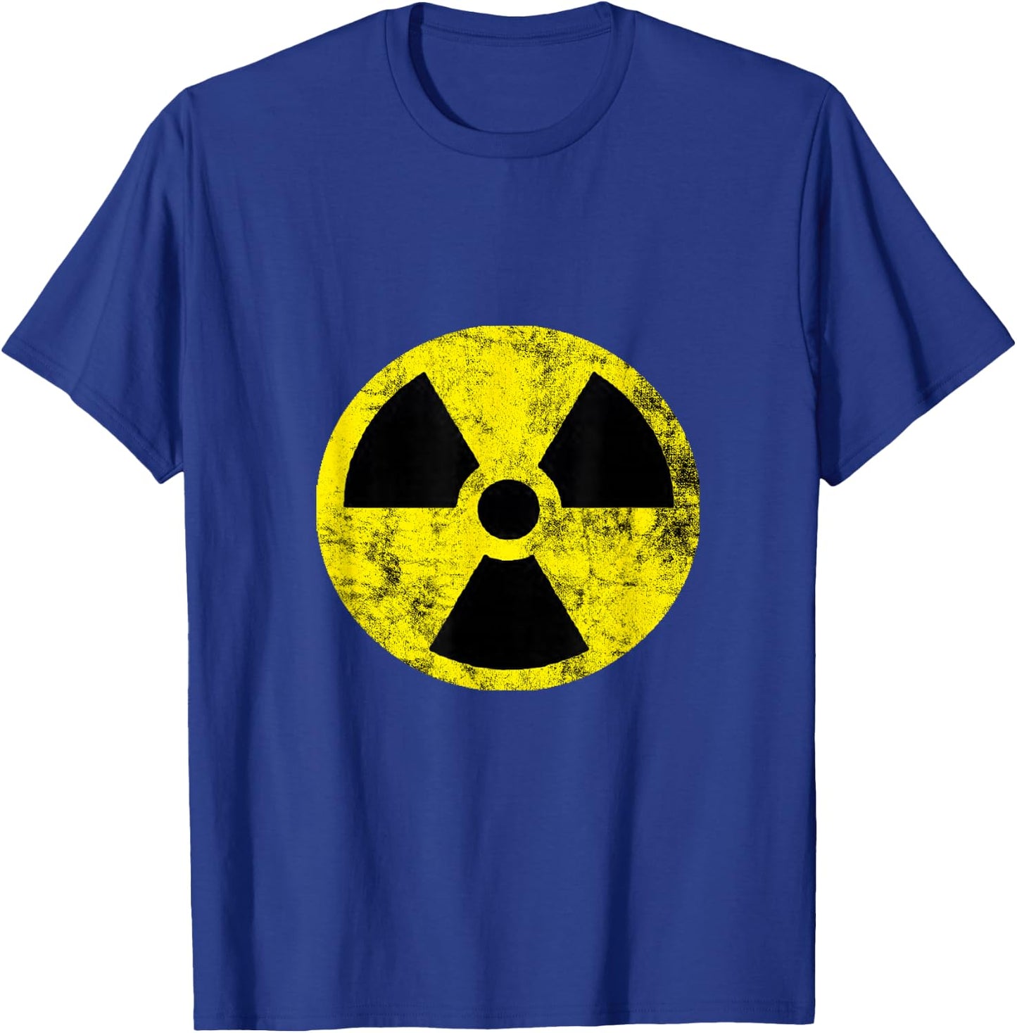 Nuclear Radiation Hazard Warning Fallout Symbol Sign Caution T-Shirt - T-Shirt | Royal