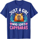 Just a Girl Who Loves Capybaras Cute Rodent Women Kids Girls T-Shirt - T-Shirt | Royal