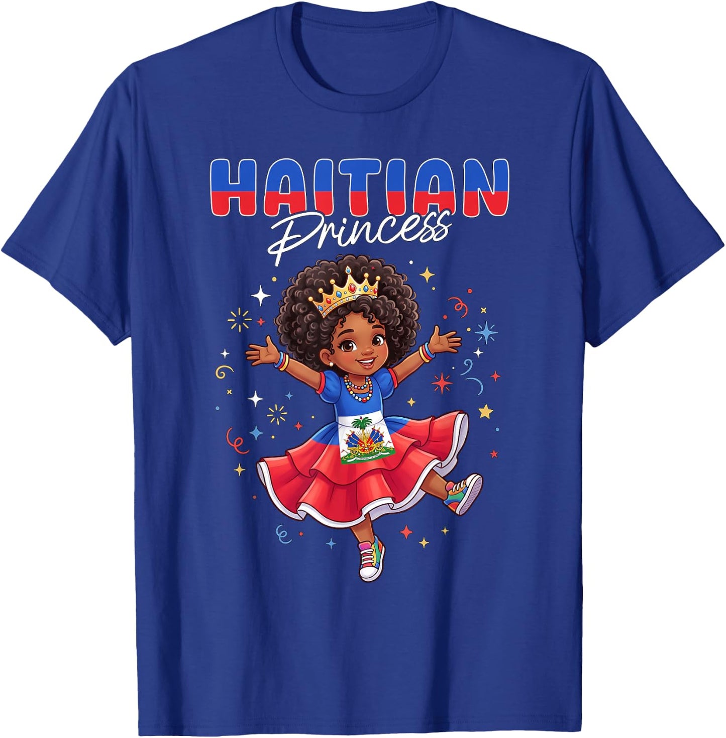 Haitian Princess Girl Flag Pride T-Shirt - T-Shirt | Royal