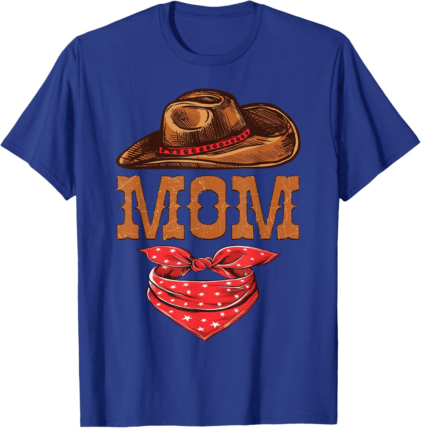 Mom Western Birthday Cowboy Cowgirl Family Matching T-Shirt - T-Shirt | Royal
