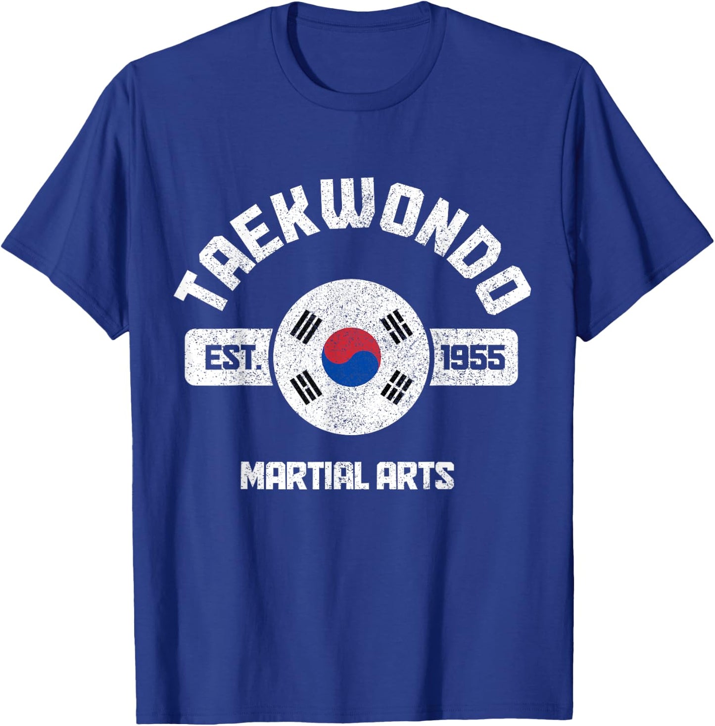 Taekwondo South Korean Flag Martial Arts Fighter T-Shirt - T-Shirt | Royal