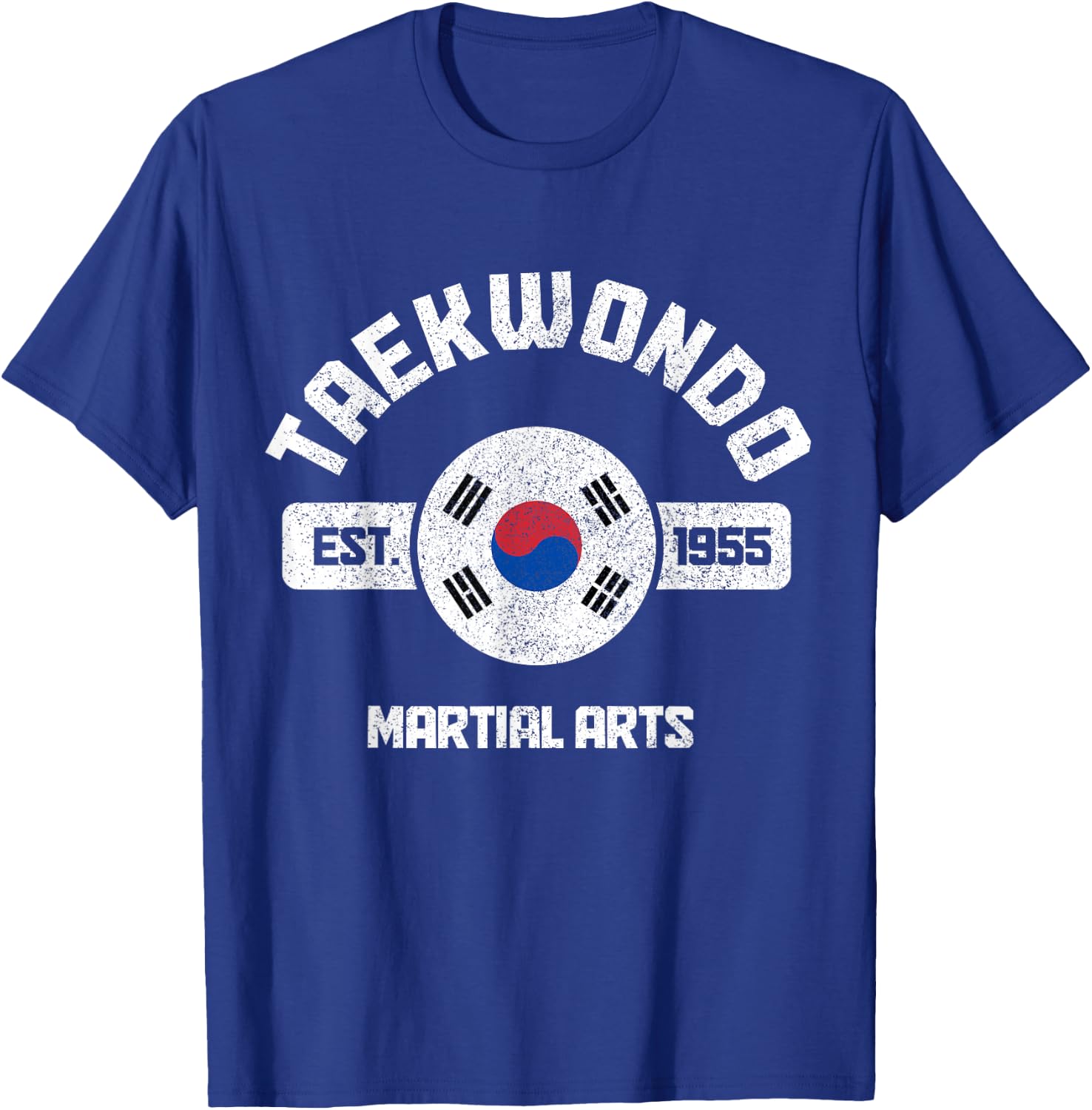 Taekwondo South Korean Flag Martial Arts Fighter T-Shirt - T-Shirt | Royal