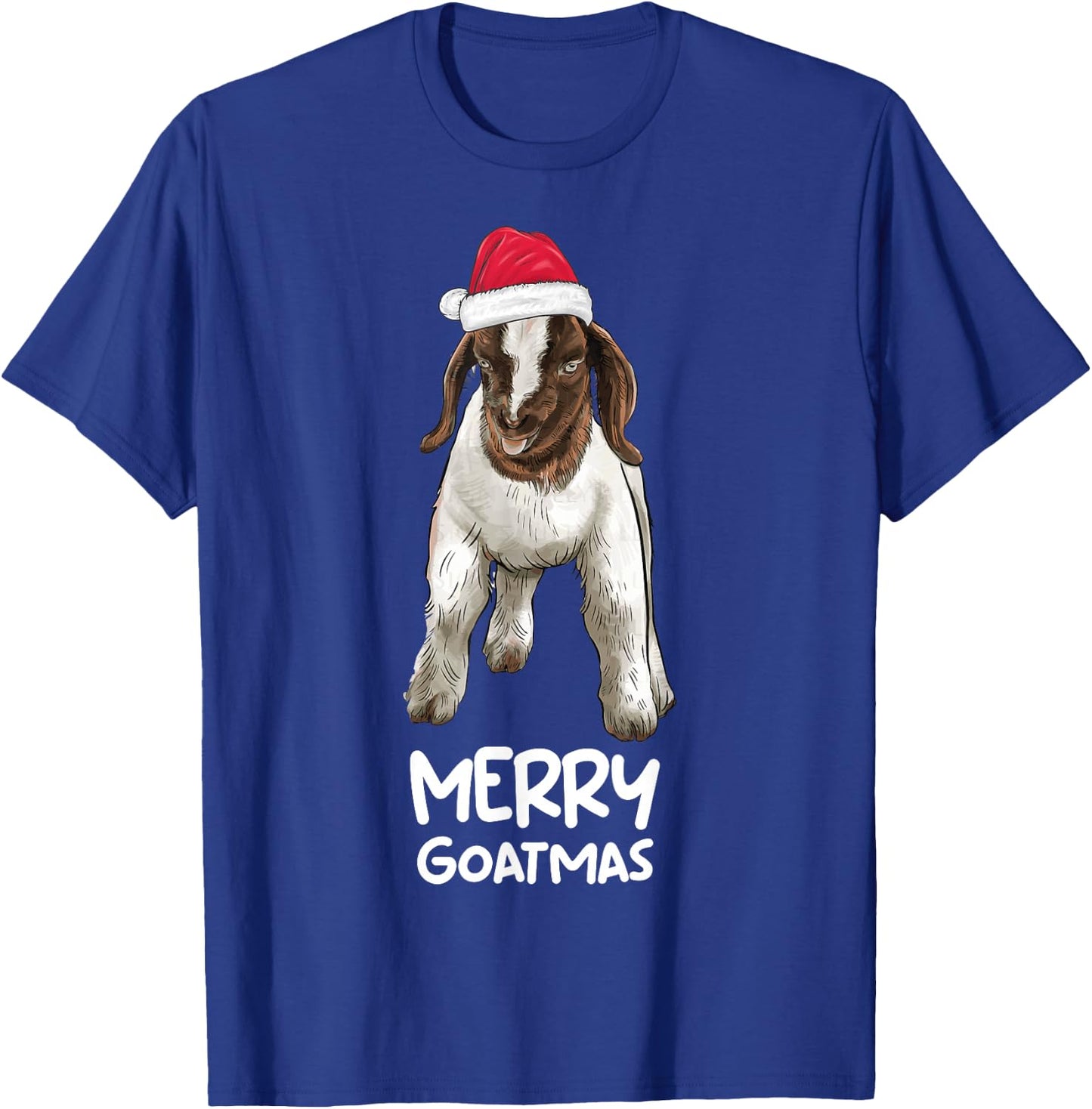 Boer goat Christmas Merry Goatmas T-Shirt - T-Shirt | Royal